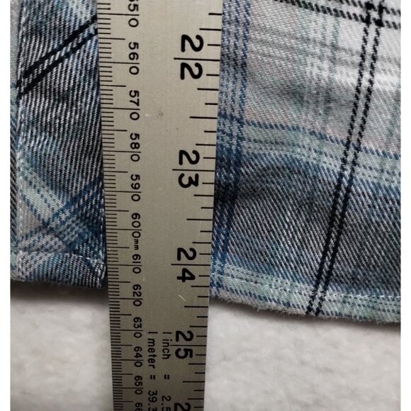 Disney "Take Me To Neverland" Plaid‎ Flannel Shirt S Black/White/Blue - Picture 11 of 11